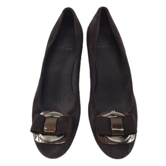 STUART WEITZMAN Beaudelair Brown Suede Wedge Shoes Size 7.5 - Picture 4 of 12